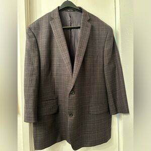 MICHAEL Michael Kors Brown Grey Plaid Sports Coat